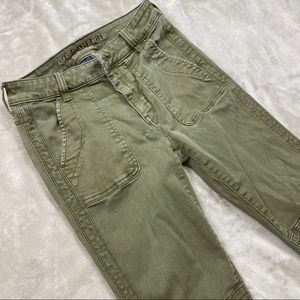 Olive Green Skinny Jean Cargos